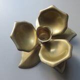 Flower  brass candlestick 1970