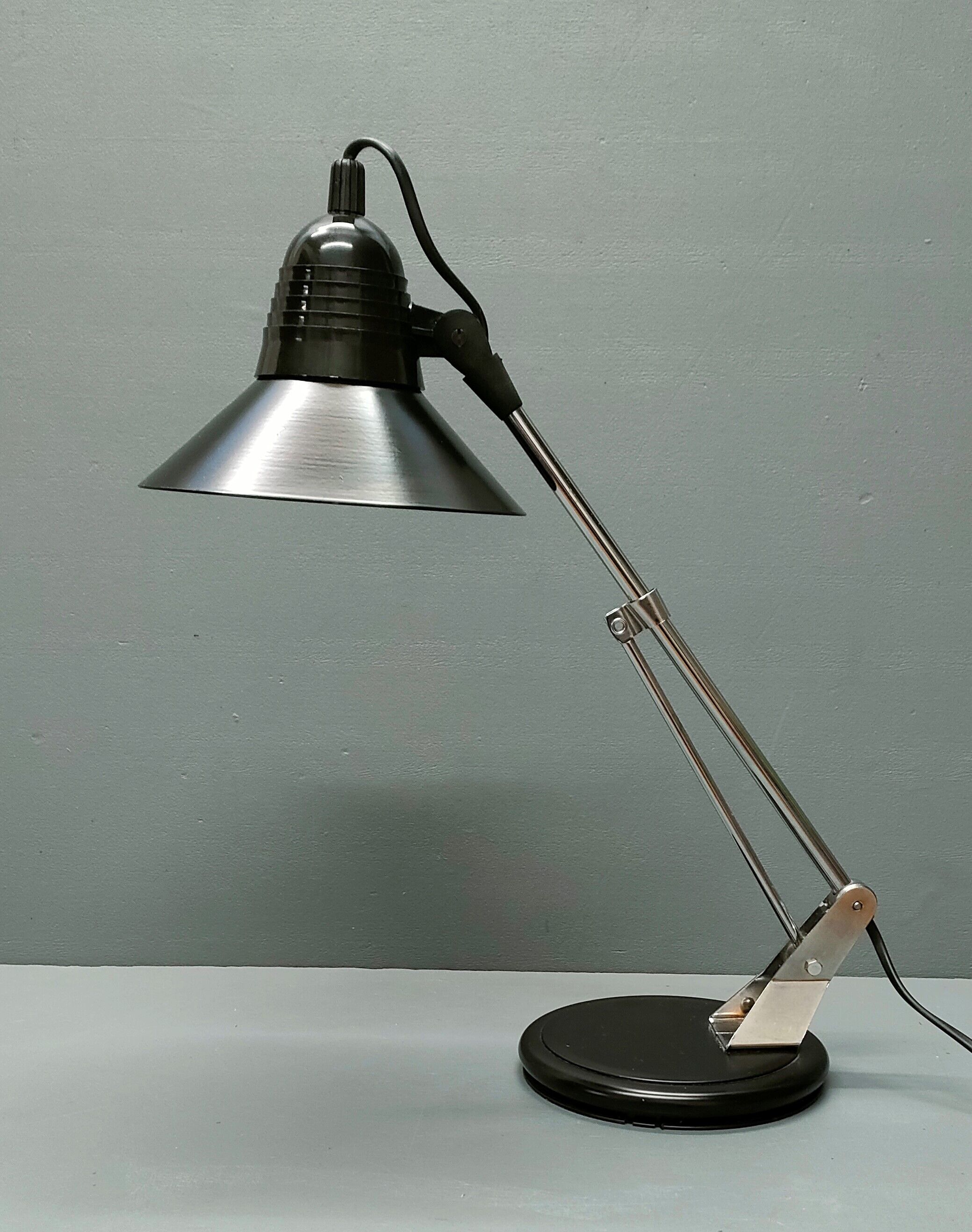 Vintage articulated black architect lamp Luminor ~ 70s ~ France