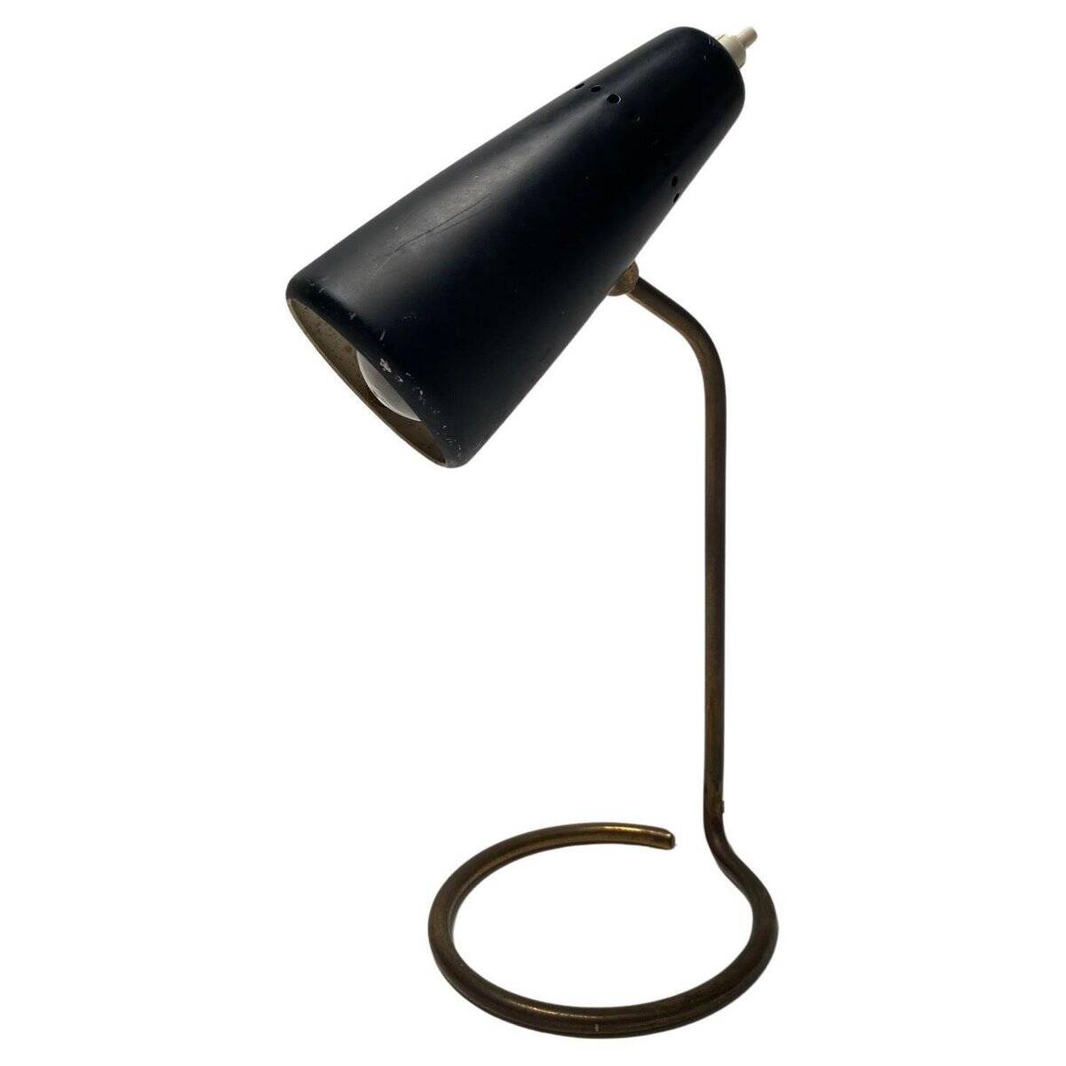 Italian Table Lamp in Brass and Metal from Stilnovo, 1950s