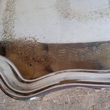 Silver metal tray 57 cm early 20th rectangle