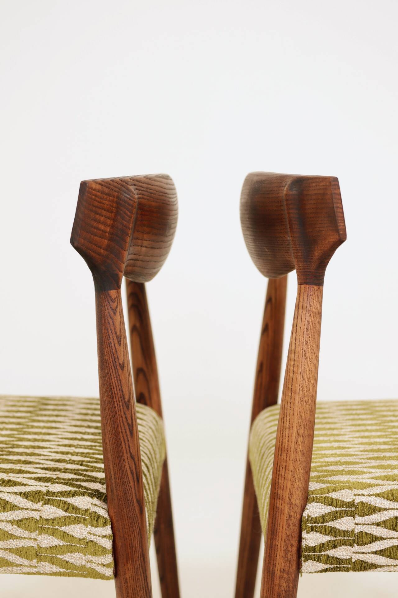 Dining chair set of 2 fiore green