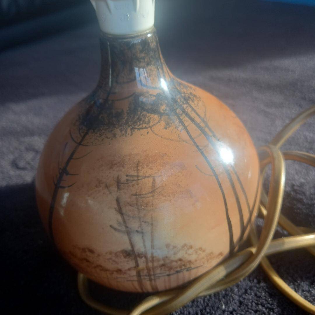 2 small old bedside lamps from Saint Jean du Desert or Berty, unsigned