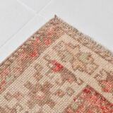 Geometric handmade oushak rug 226x121cm