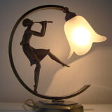 Lampe art déco, danseuse a la flute