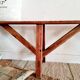 Old wooden farmhouse bench