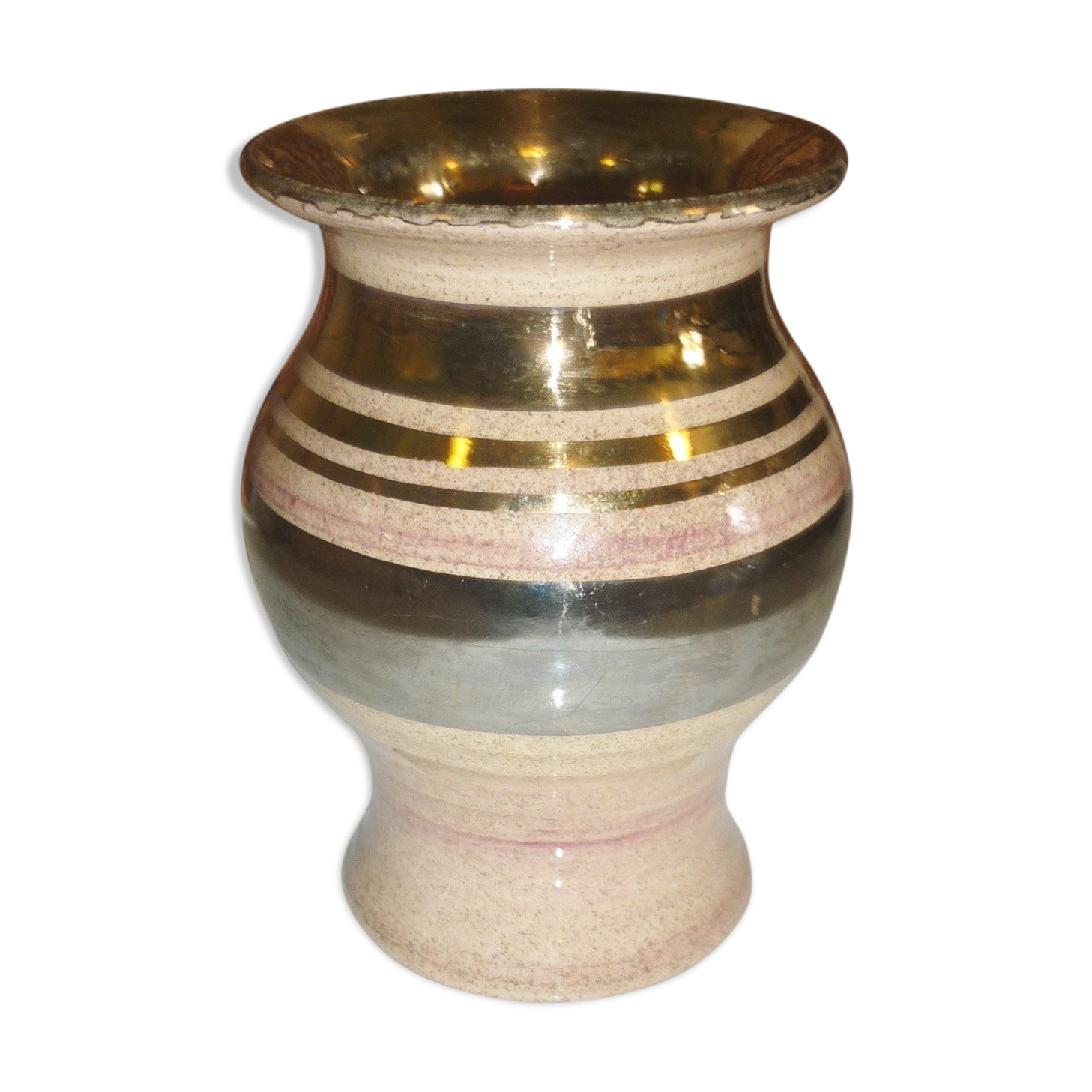 Georges Pelletier's pink and gold beige ceramic vase