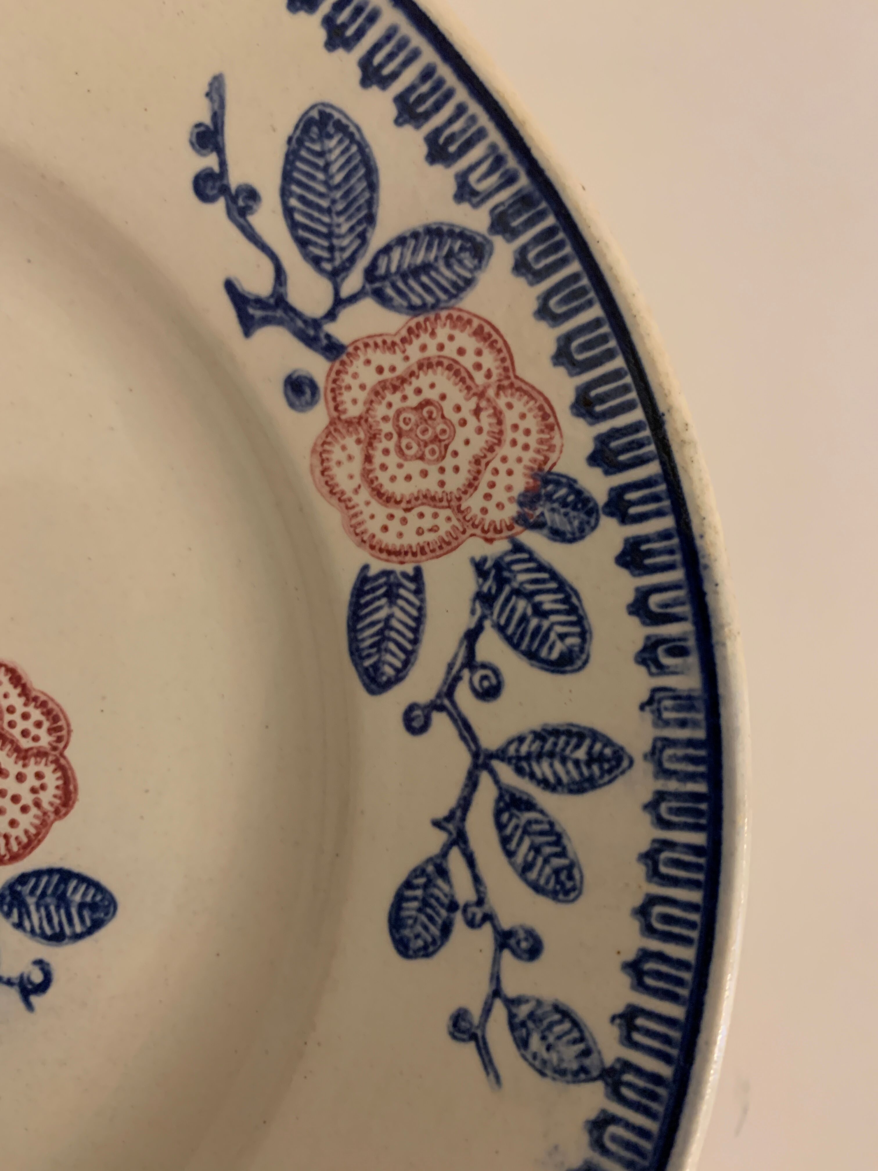 5 Longwy dessert plates, Venice model, art deco