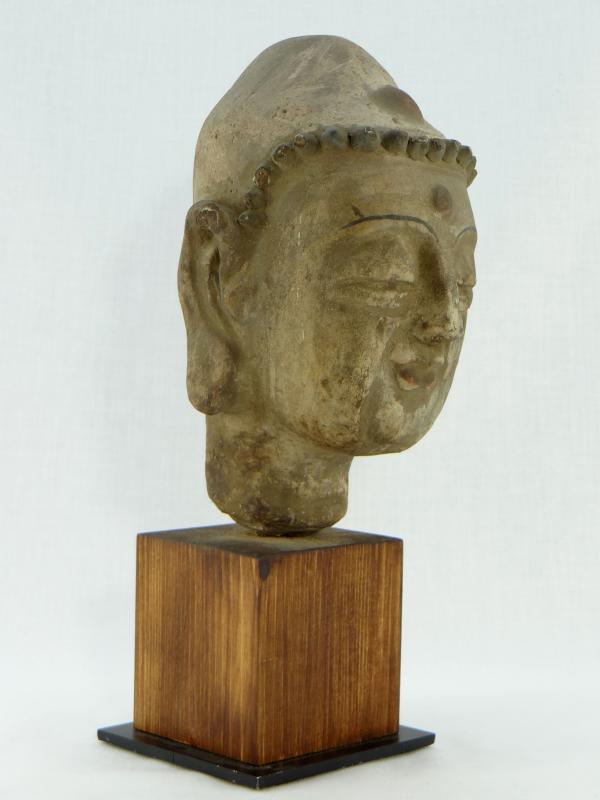 Buddha Head In Cooked Earth, Early 20th Century