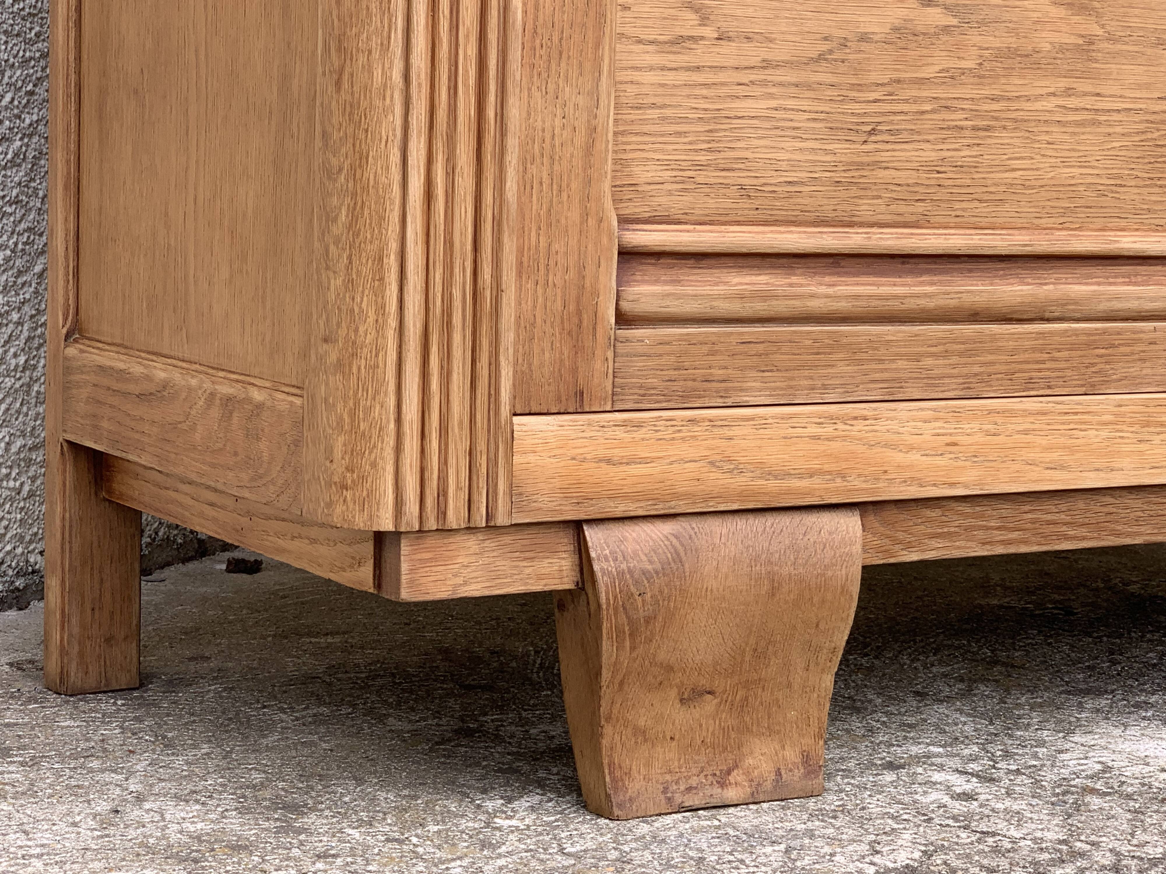 Parisian glazed wardrobe 1930 raw wood