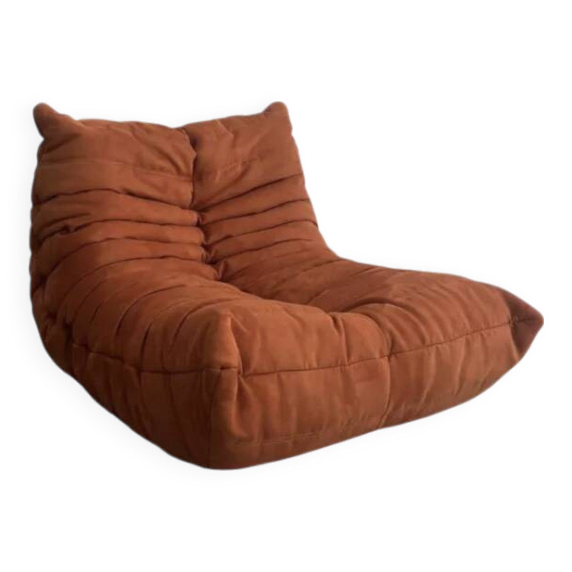 Orange Togo armchair by Michel Ducaroy for Ligne Roset, 1973.