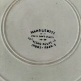 Set of 6 ironstone plates in shades of blue, late 19th to early 20th century.