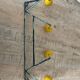 Vintage iron and wood wall coat rack