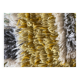 Tapis Rya à poils longs, jaune, blanc, vert et gris, moderne du milieu du siècle, Suède, années 1960.