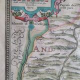 Painting engraving map Andalusia signed 1579
