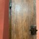 Antique Rustic Tuscan Window in Chestnut with Original Wrought Iron Hardware, 1800s
