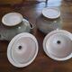 Pair of vintage Longchamp glazed ceramic soup tureens, 1970s.