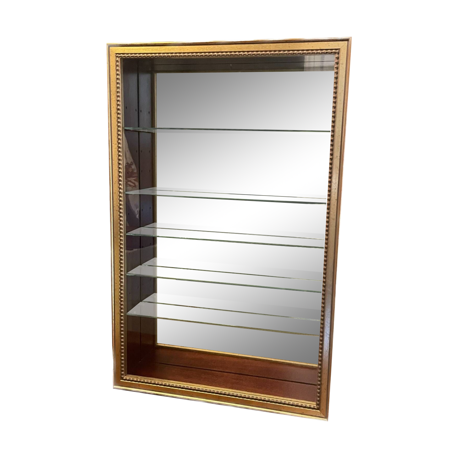 Vitrine en bois doré à suspendre .