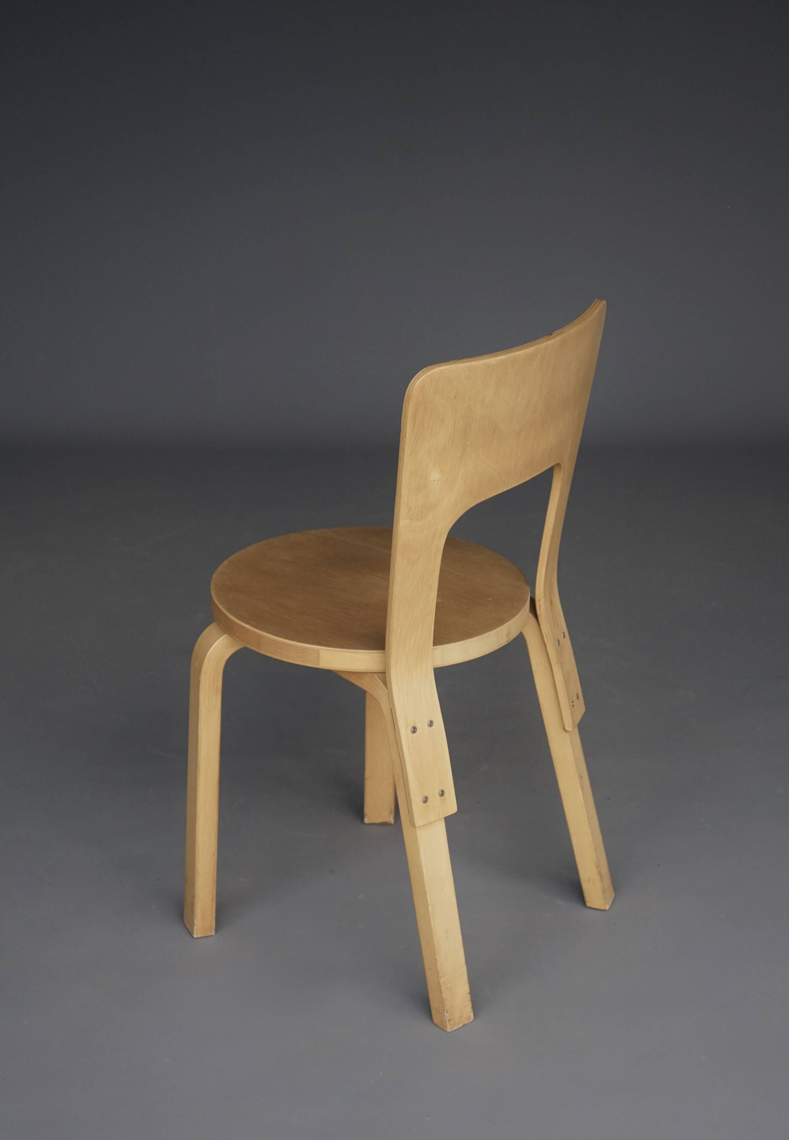 Model 66 chair by Alvar Aalto for Artek, 1980's