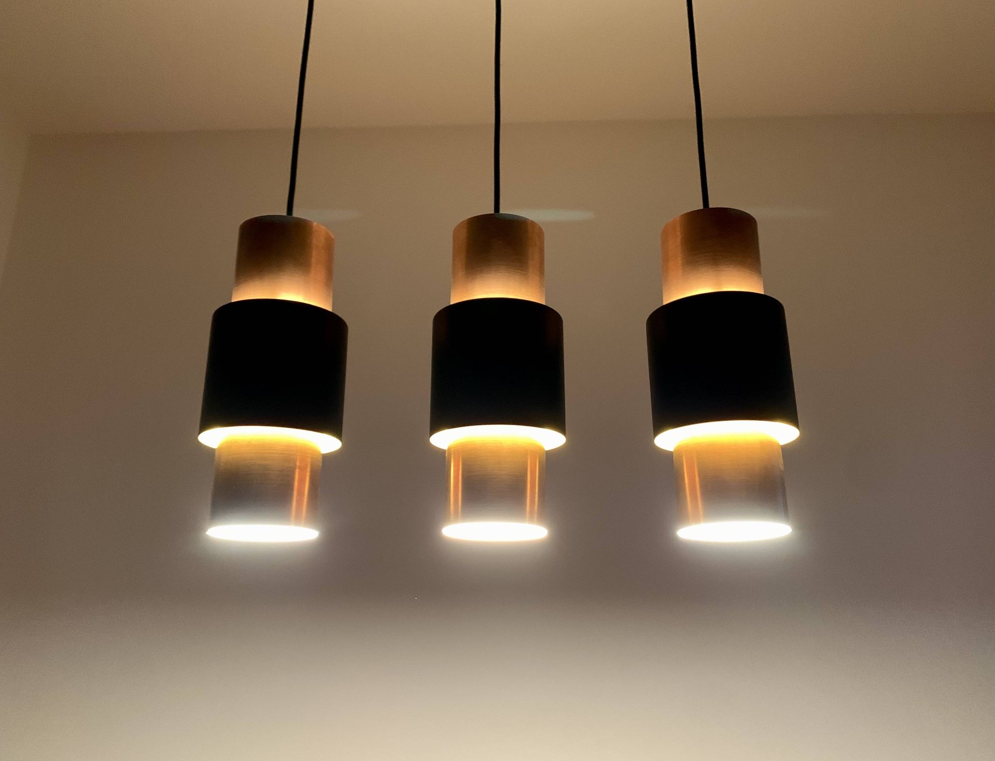 Danish Copper Cascading Lamp