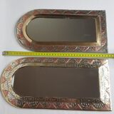Ensemble de deux miroirs marocains en laiton en forme d'arches