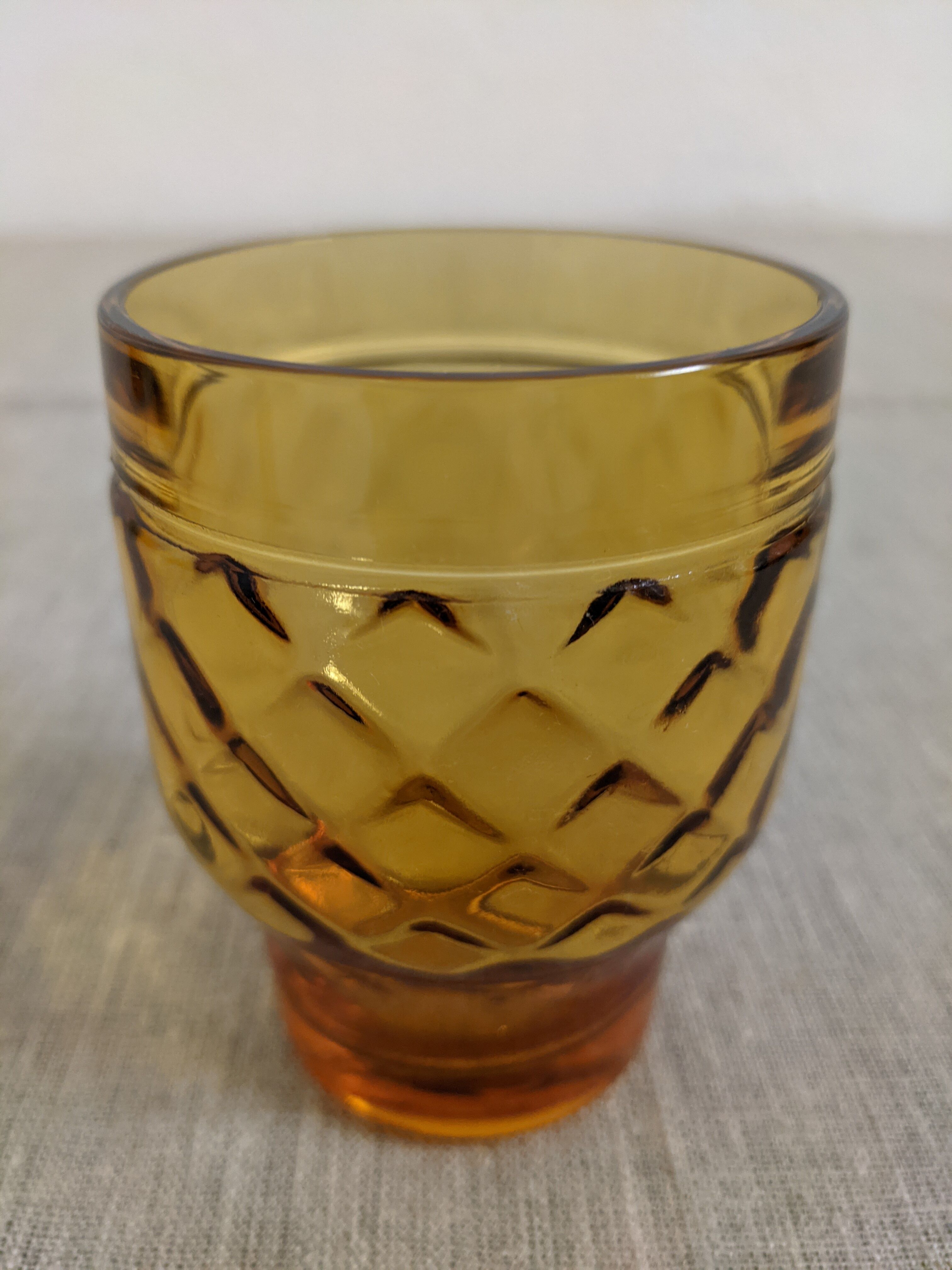Set of 6 Pernaud amber glasses from the 60s/70s