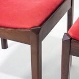 Set of 4 Dino Cavalli dining chairs in rosewood