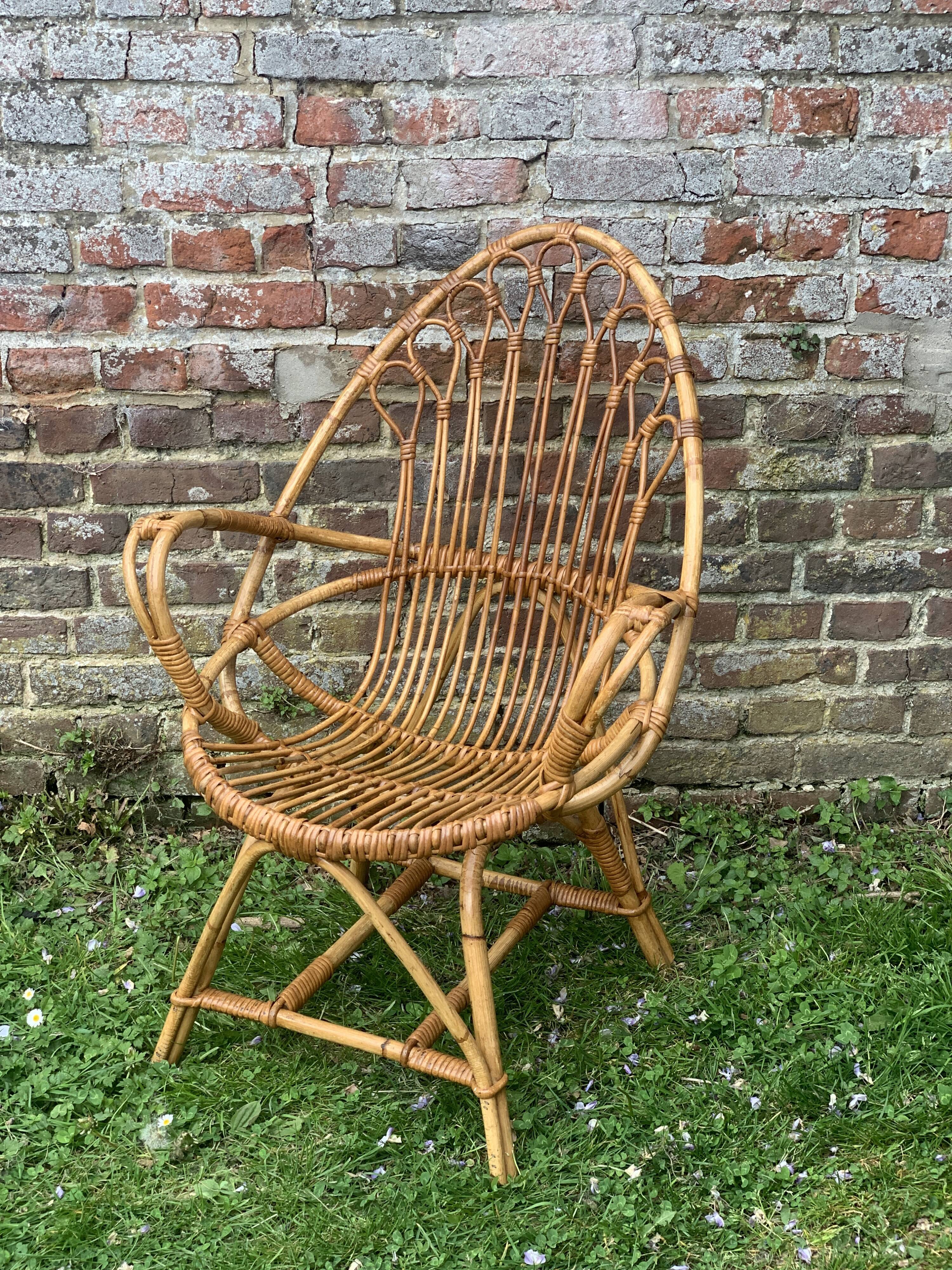 Rattan armchair