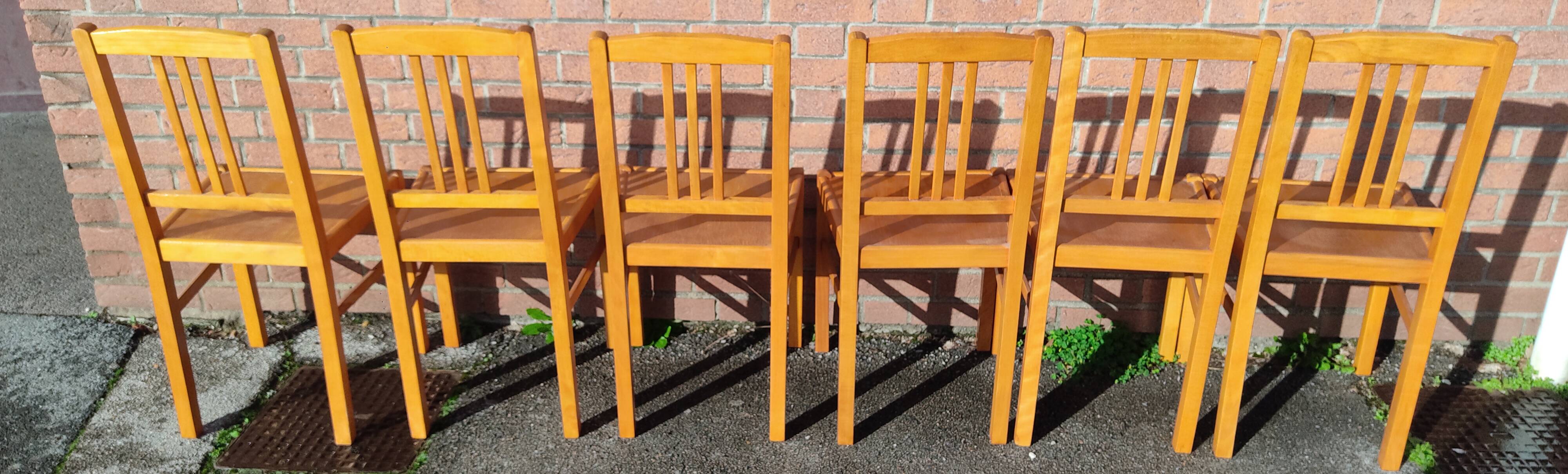 6 chaises bistrot ELF vintage