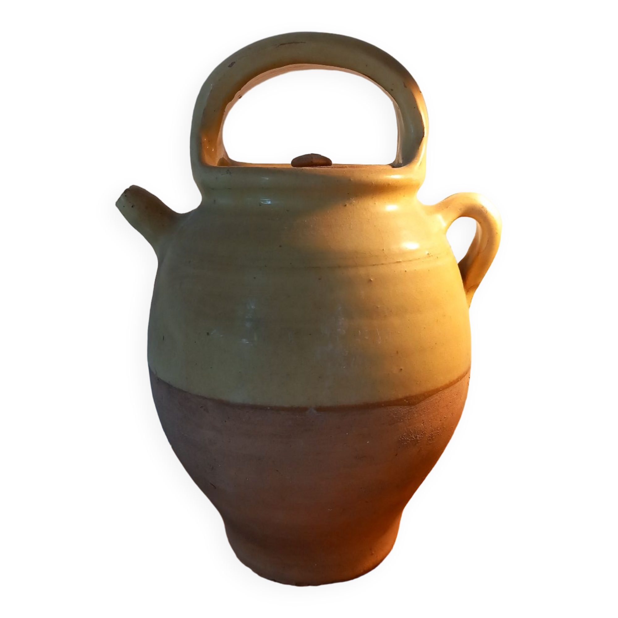 Terracotta goat water jug