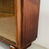 Art Deco display case in mahogany and veneer, 20th century