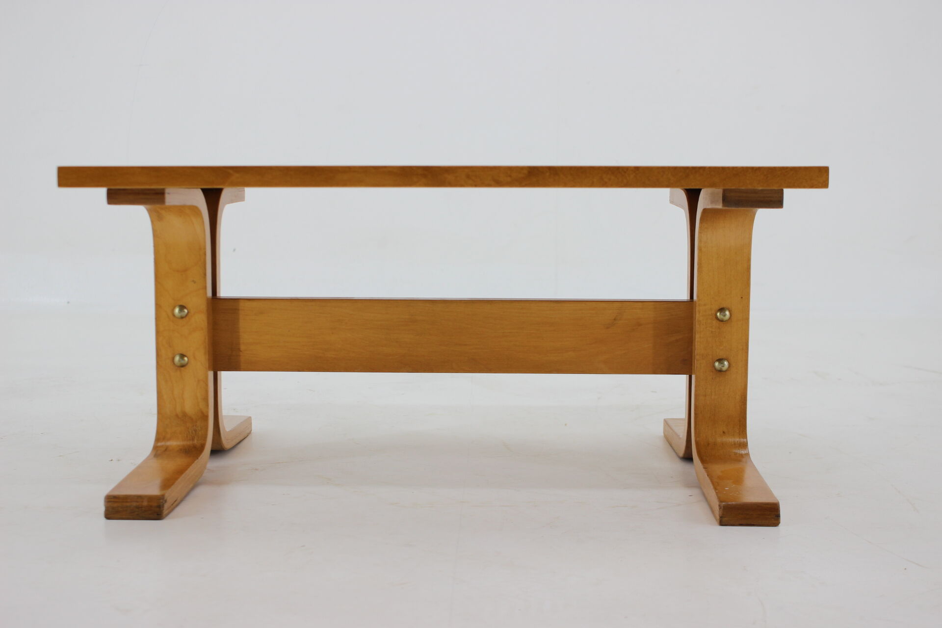 1970s Beech Bench/Planter Stand Czechoslovakia