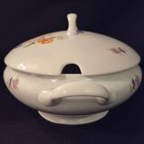 Oval soup tureen in Limoges porcelain, Salmon and Co (A525)