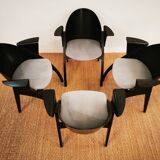 Set of 4 Pascal Mourgue armchairs, Galateo model, Scarabat edition, 1980
