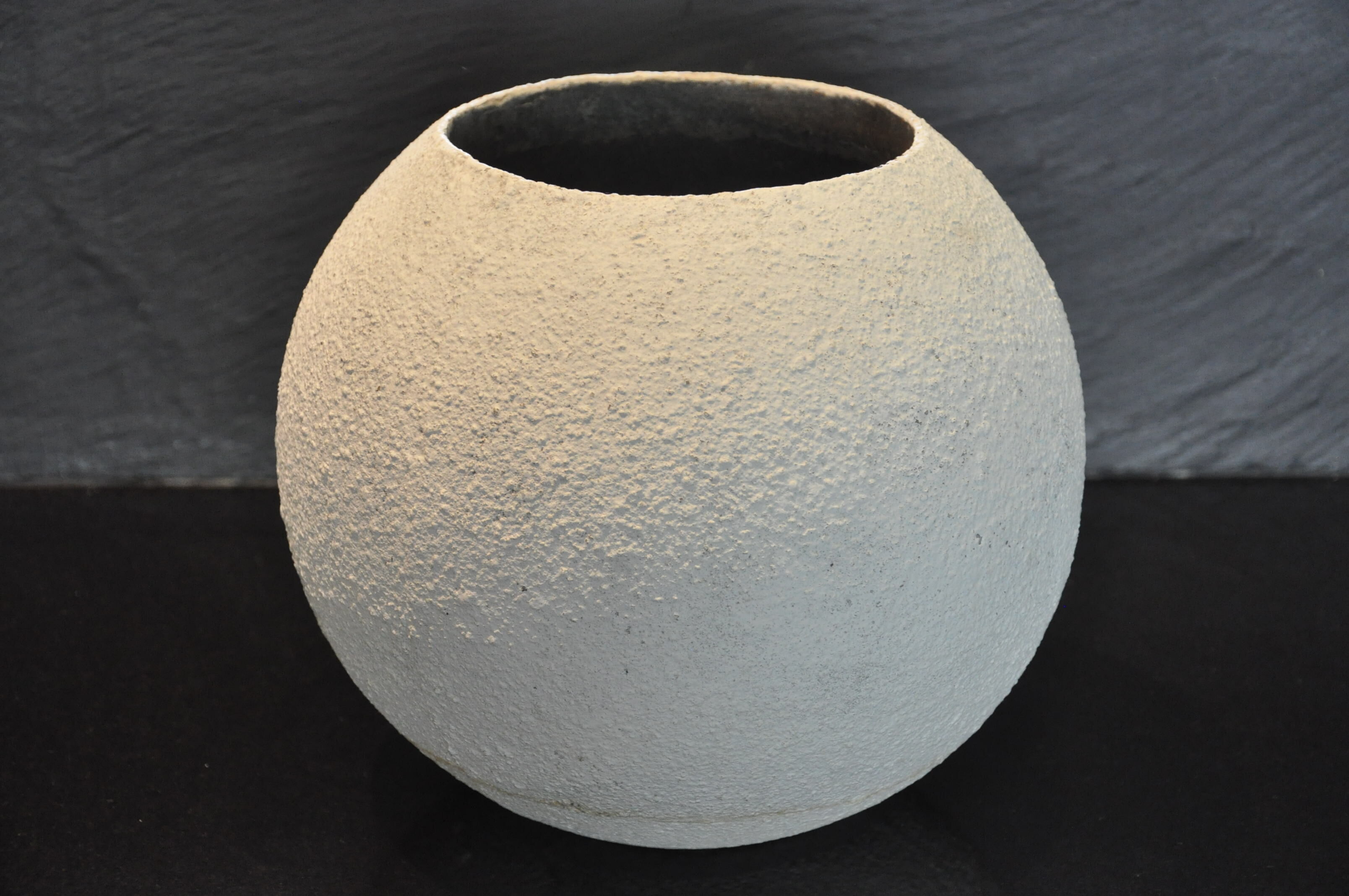 60s cement ball planter