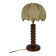 French modernist wood turned mushroom cocoon table lamp, 1950s