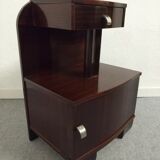 Art Deco mahogany bedside table