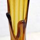 Vintage amber glass vase 1970