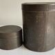 Set of 2 old weathered metal boxes