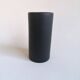 Matte black cylinder vase by Antonio Lampecco
