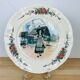 Round obernai dish in Sarreguemines earthenware, signed Loux