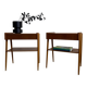 Pair of teak bedside tables by AB Carlström, 1960