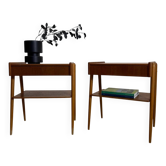 Pair of teak bedside tables by AB Carlström, 1960