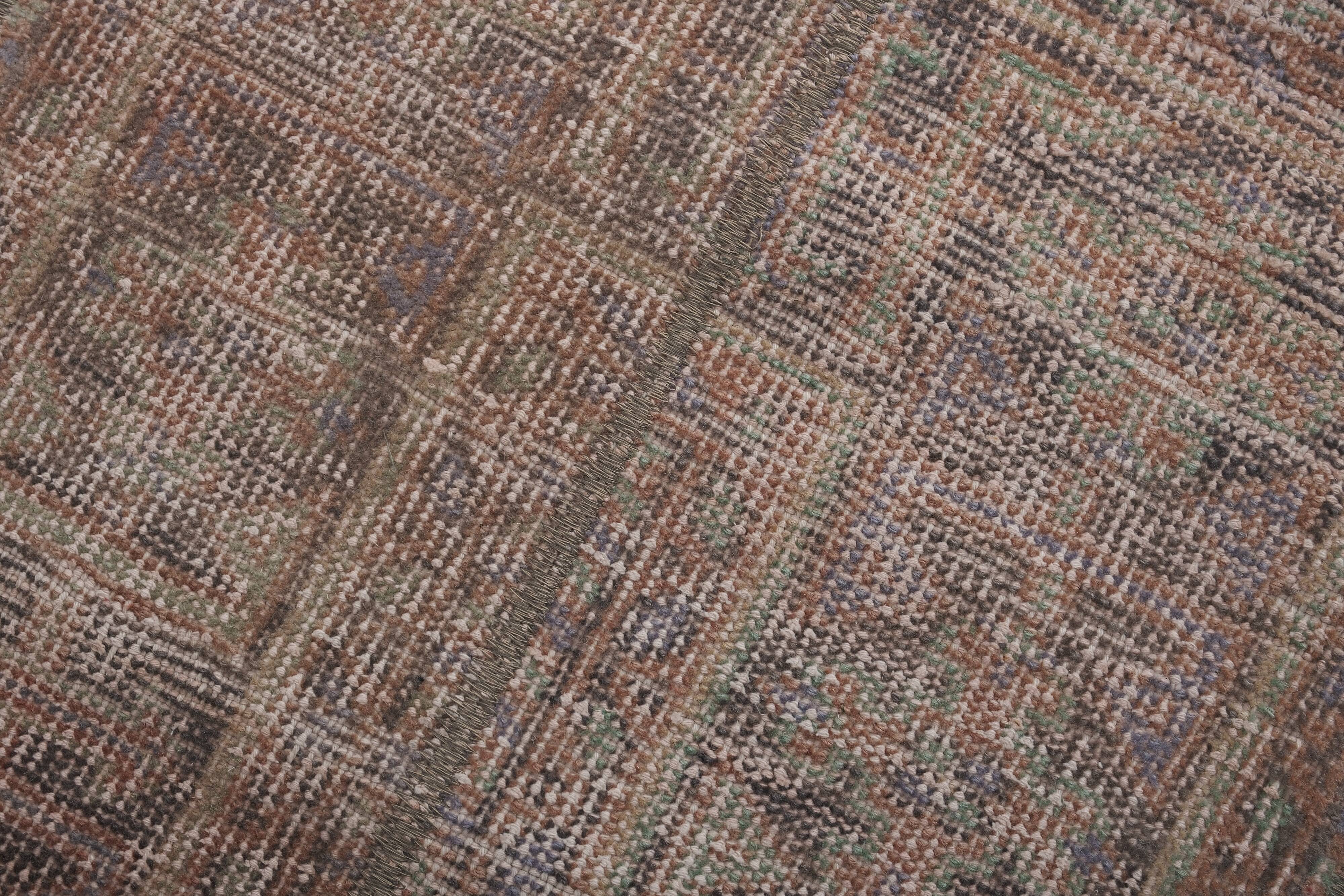 Vintage Turkish Oushak Rug Handwoven 55x373 cm