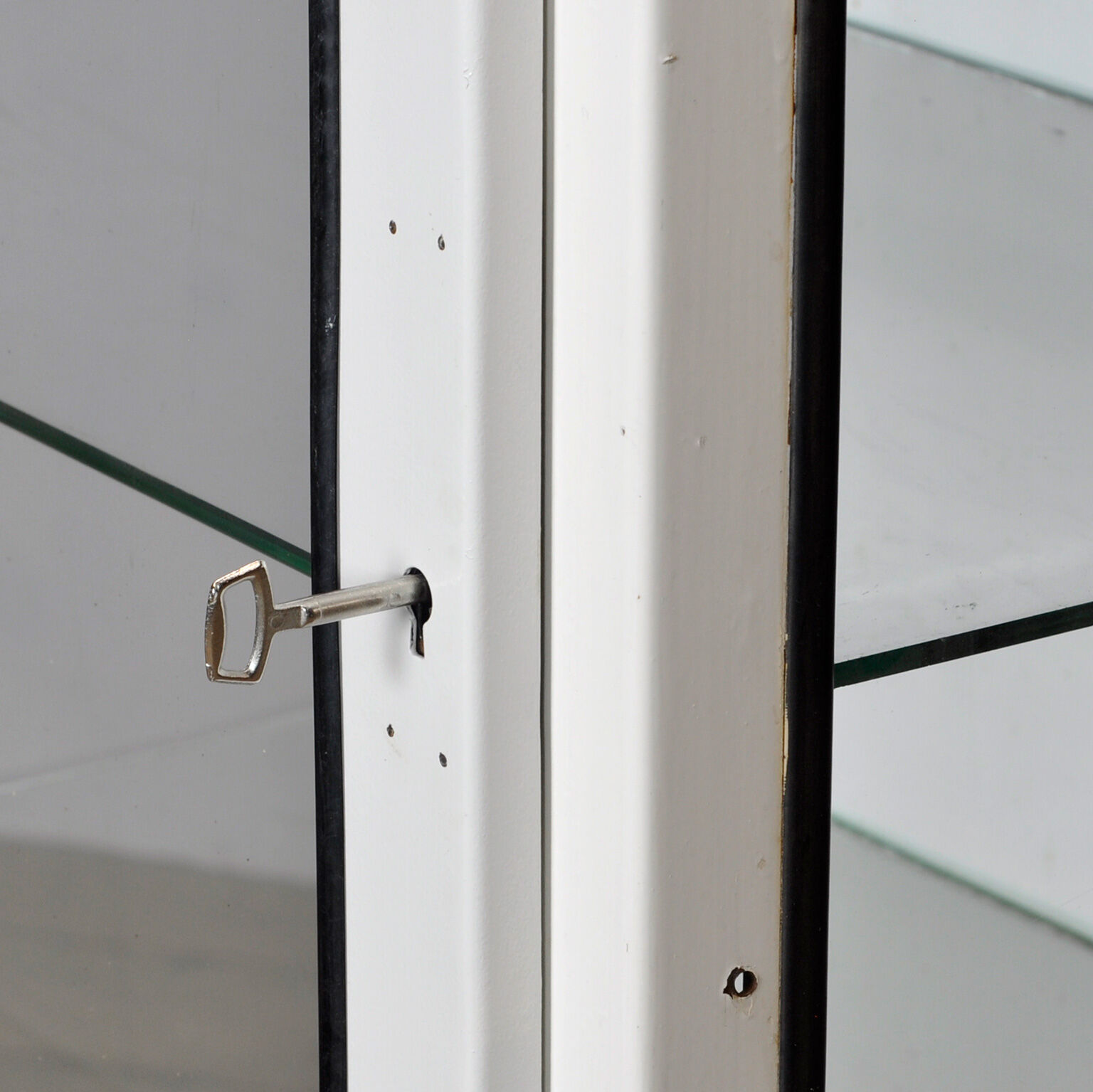 Vintage Iron And Glass Medical Cabinet, 1970s