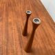 Vintage Danish teak candle holders, set of 2.