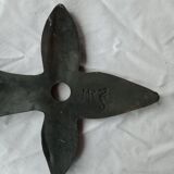 Bronze lily andirons