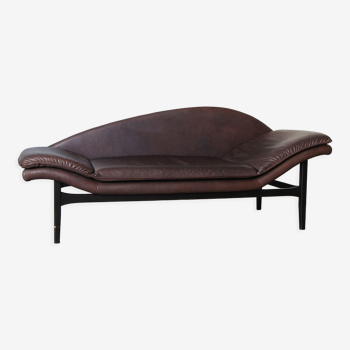 Scandinavian modern leather sofa