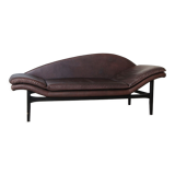 Scandinavian modern leather sofa