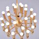 Golden chandelier by Angelo Brotto for Esperia Italia