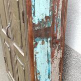 Old green wood cabinet